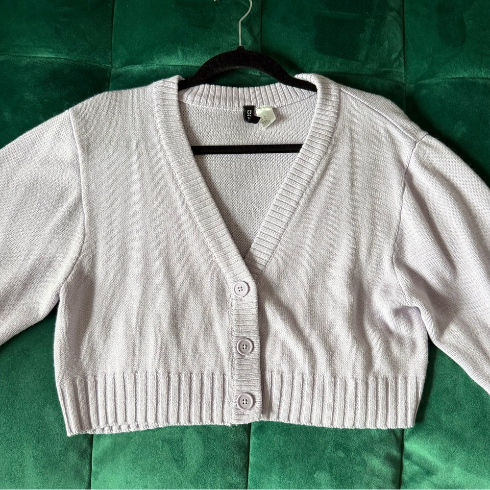 Light Purple Fine Knit Cardigan - Picture 7 of 7